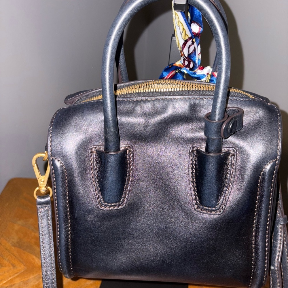 MCM Milano Mini Boston Bag - Black Leather with Gold accents - Picture 9 of 9